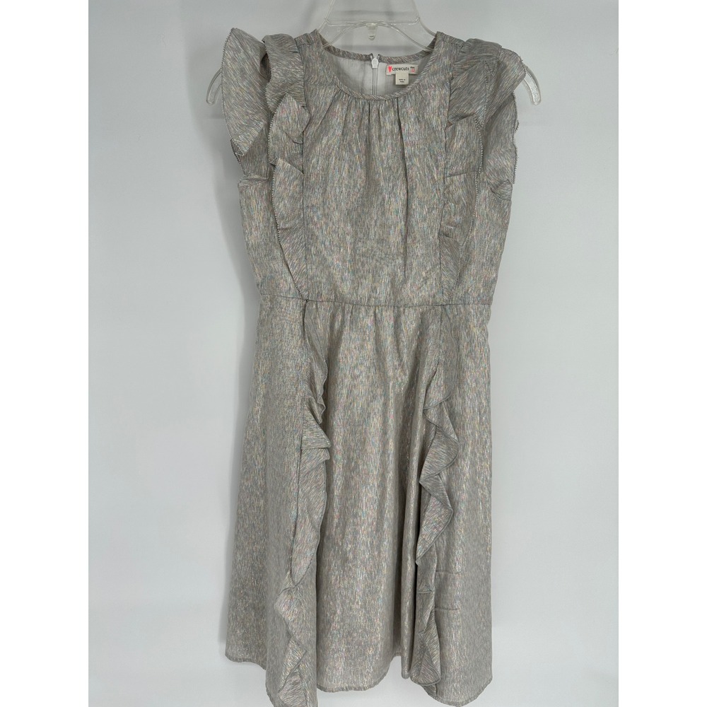Crewcuts Girls Rainbow Metallic Ruffle‎ Dress Size 12